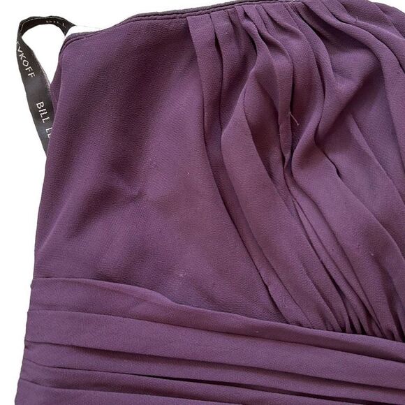 🐿️ Bill Levkoff Eggplant Color Strapless Cocktail Dress Size 12 - Picture 8 of 9